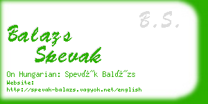 balazs spevak business card